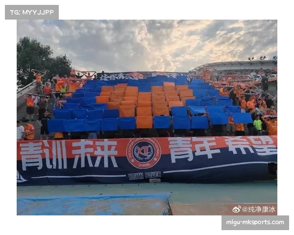 山东泰山主场球迷打出巨型TIFO,致敬球队历史最佳防线